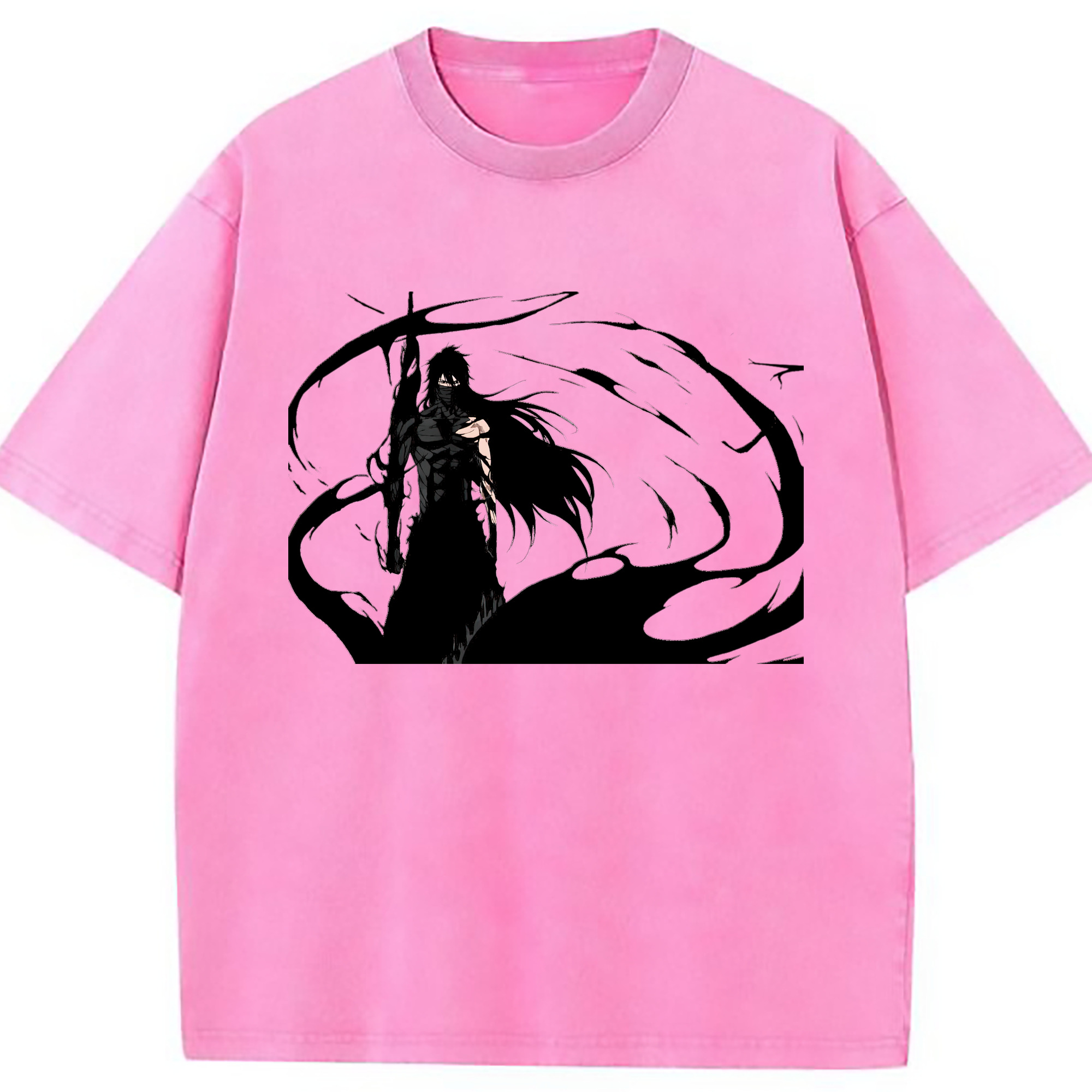 （画像用） ブリーチ 黒崎一護（くろさき いちご）BLEACH Kurosaki Ichigo 綿100% ヴィンテージ風 半袖Tシャツ（フロントプリント）